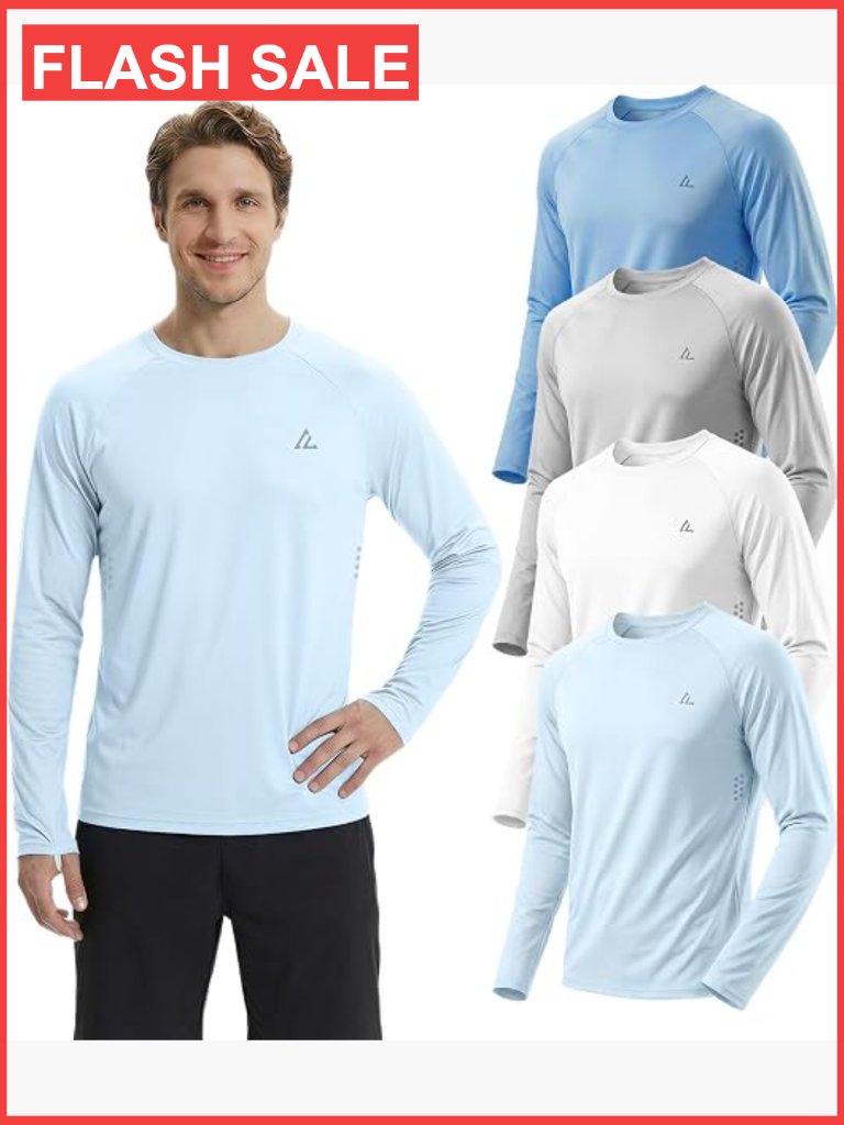 Upf 50+ Long Sleeve Sun Shirt Rash Guard Fishing Uv Protection Tops